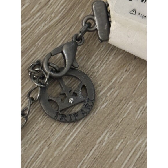 Trifari NOS Crystal Bead Necklace & Earrings Set - Cool Winter Blue Gray 18" - Picture 6 of 11